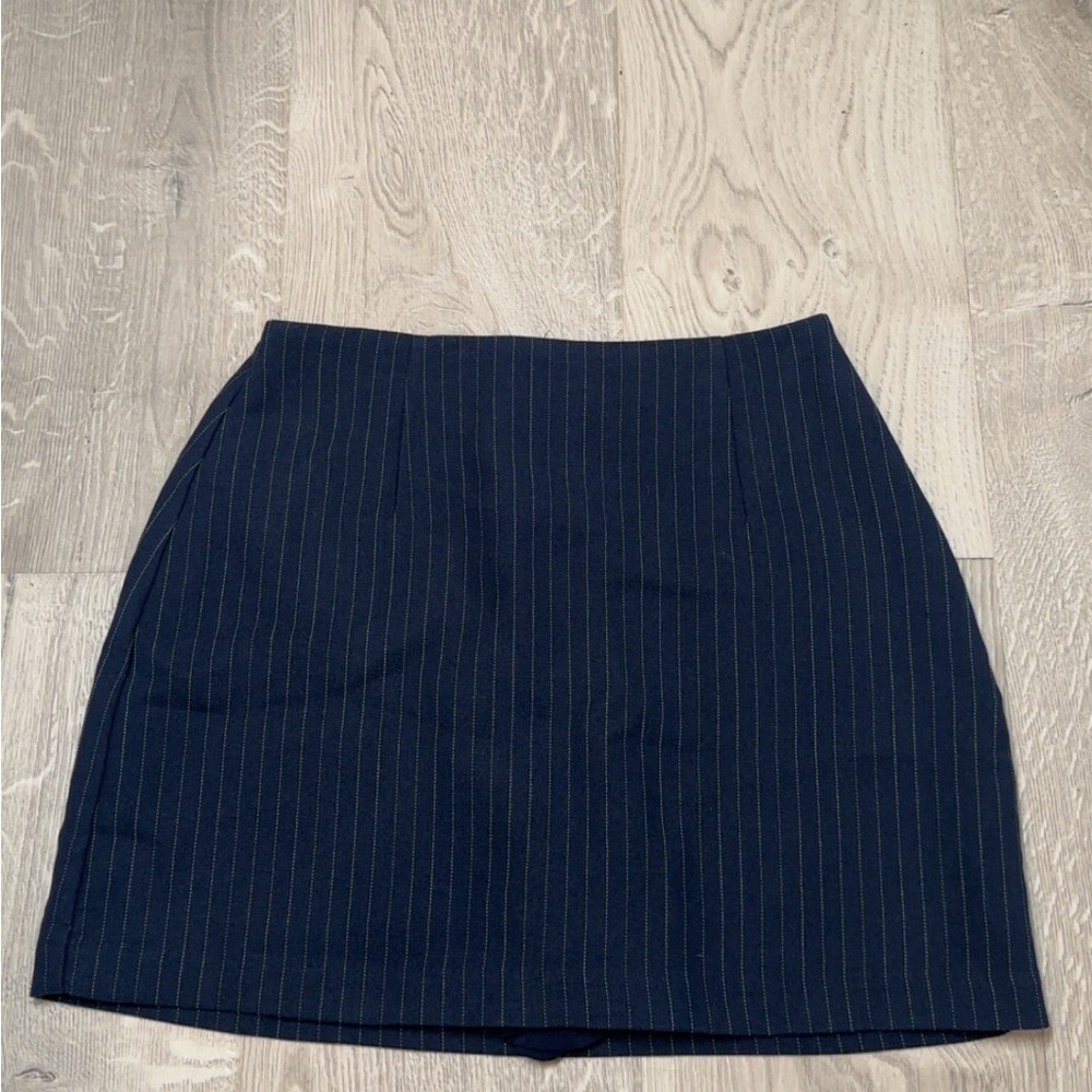 Abercrombie & Fitch Dark Blue Pinstripe Mini Skirt